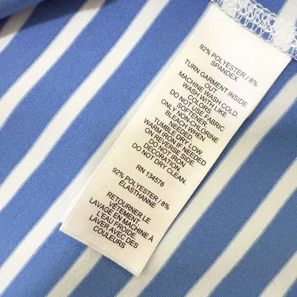 Women Vineyard Vines Striped Sankaty Shep Shirt in Light Blue Size Extra Large - Picture 11 of 11